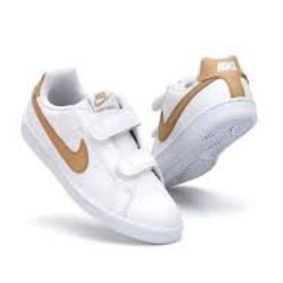 NIB KIDS NIKE COURT ROYALE PSV WHITE AND CAMEL SIZE 12.5 - Picture 5 of 5